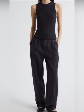 Vince Hemp Utility Pants Black Women's Wide Leg Pants